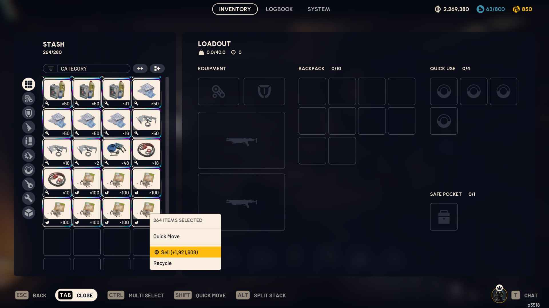 Level 75 Account | 68 Blueprints | Max Stash | Max Workshops | 2.2M Coins | 850 Raider Tokens | Full Access