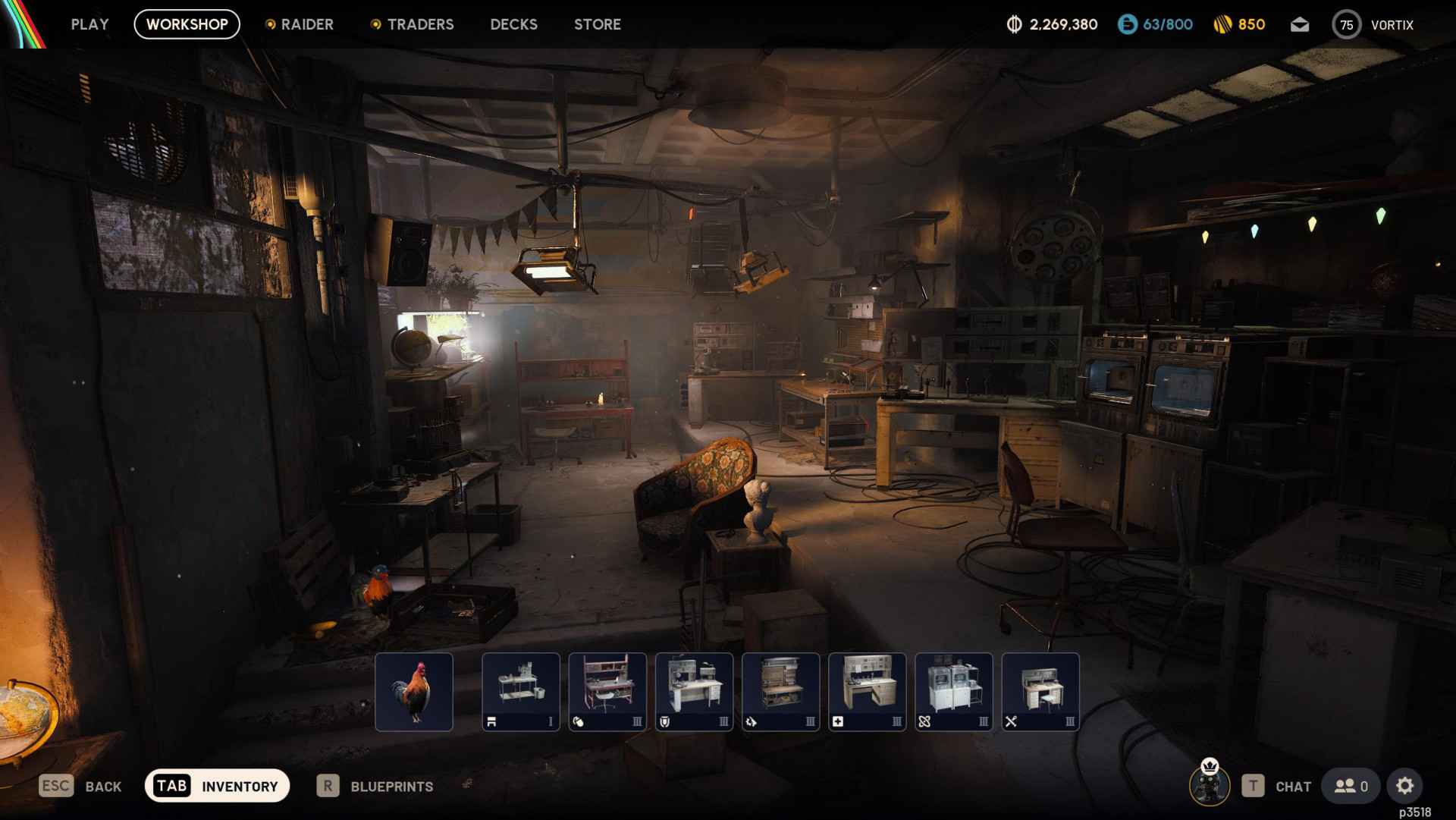 Level 75 Account | 68 Blueprints | Max Stash | Max Workshops | 2.2M Coins | 850 Raider Tokens | Full Access