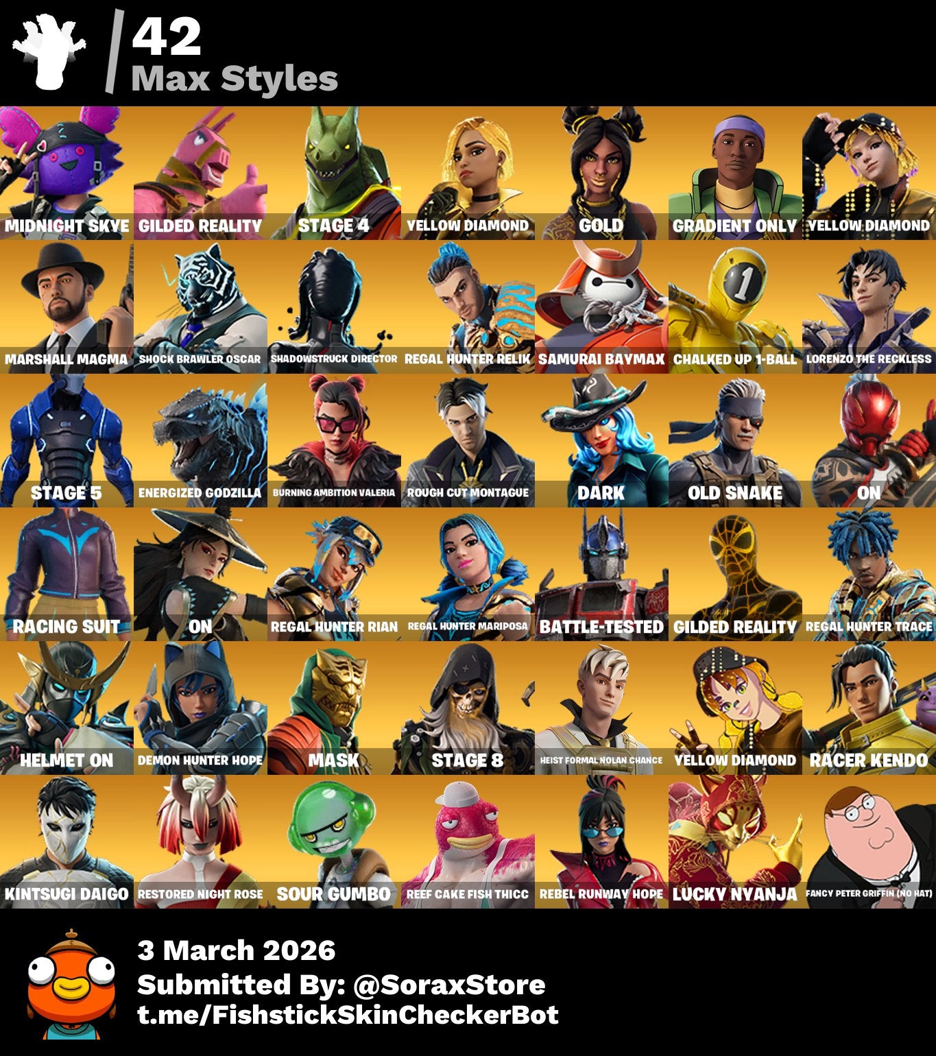 Fortnite OG Account | 131 Skins | OG STW | The Reaper | 450 V-Bucks | Full Access